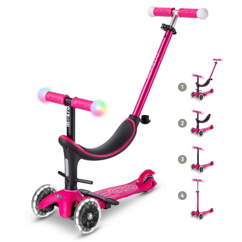 Micro Scooter Mini 2 Grow Light Up Scooter - Pink